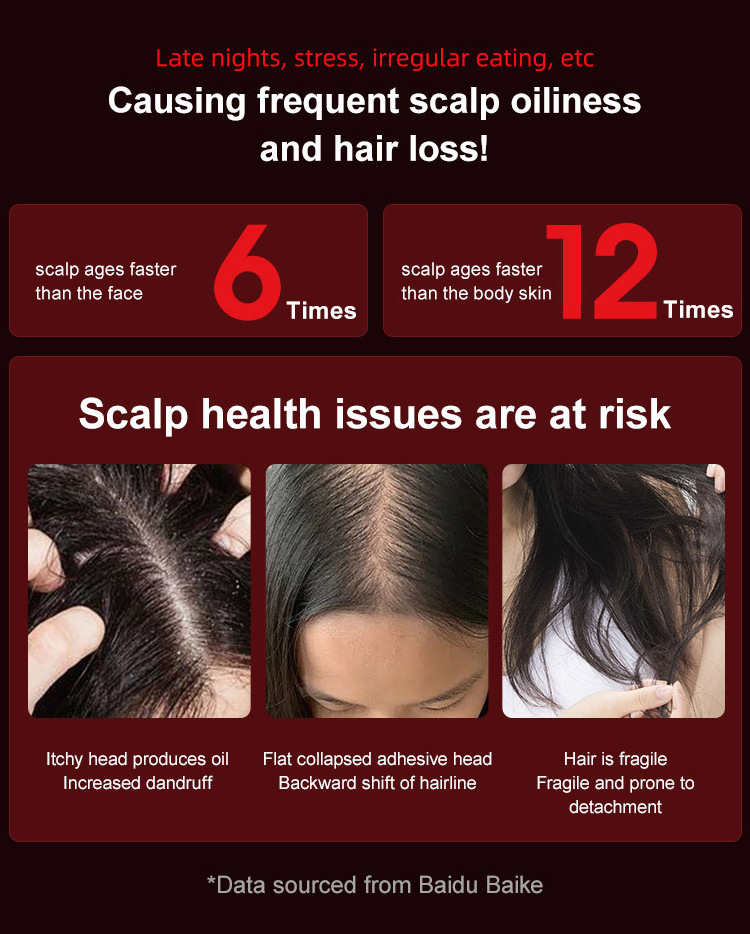 hair scalp with red light for hair gwowth 