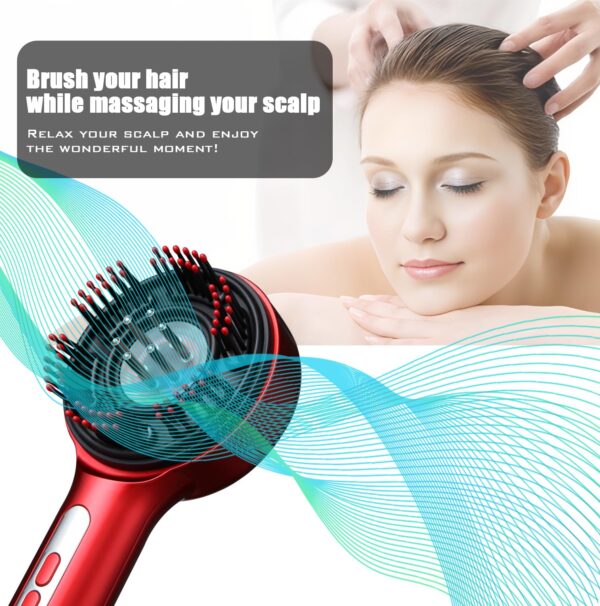 Hair Scalp Brush Massager with Red Light for hair growth