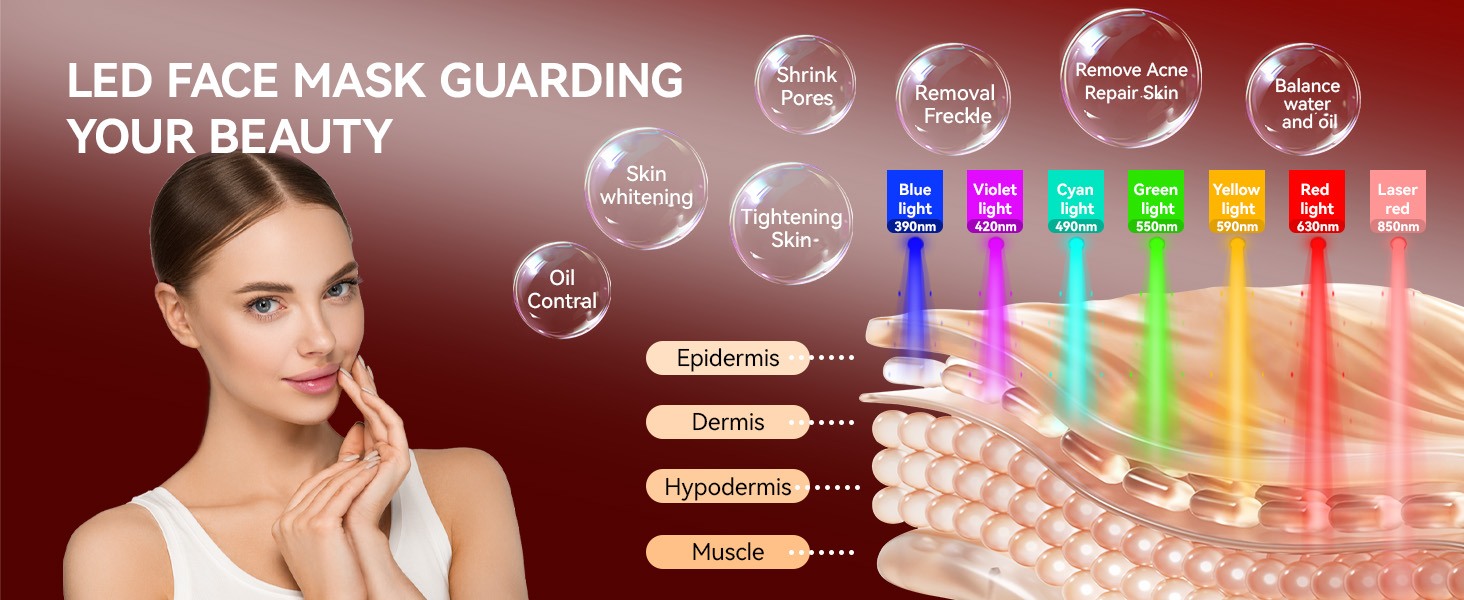 infrared light therapy RED LIGHT MASK FOR FACE