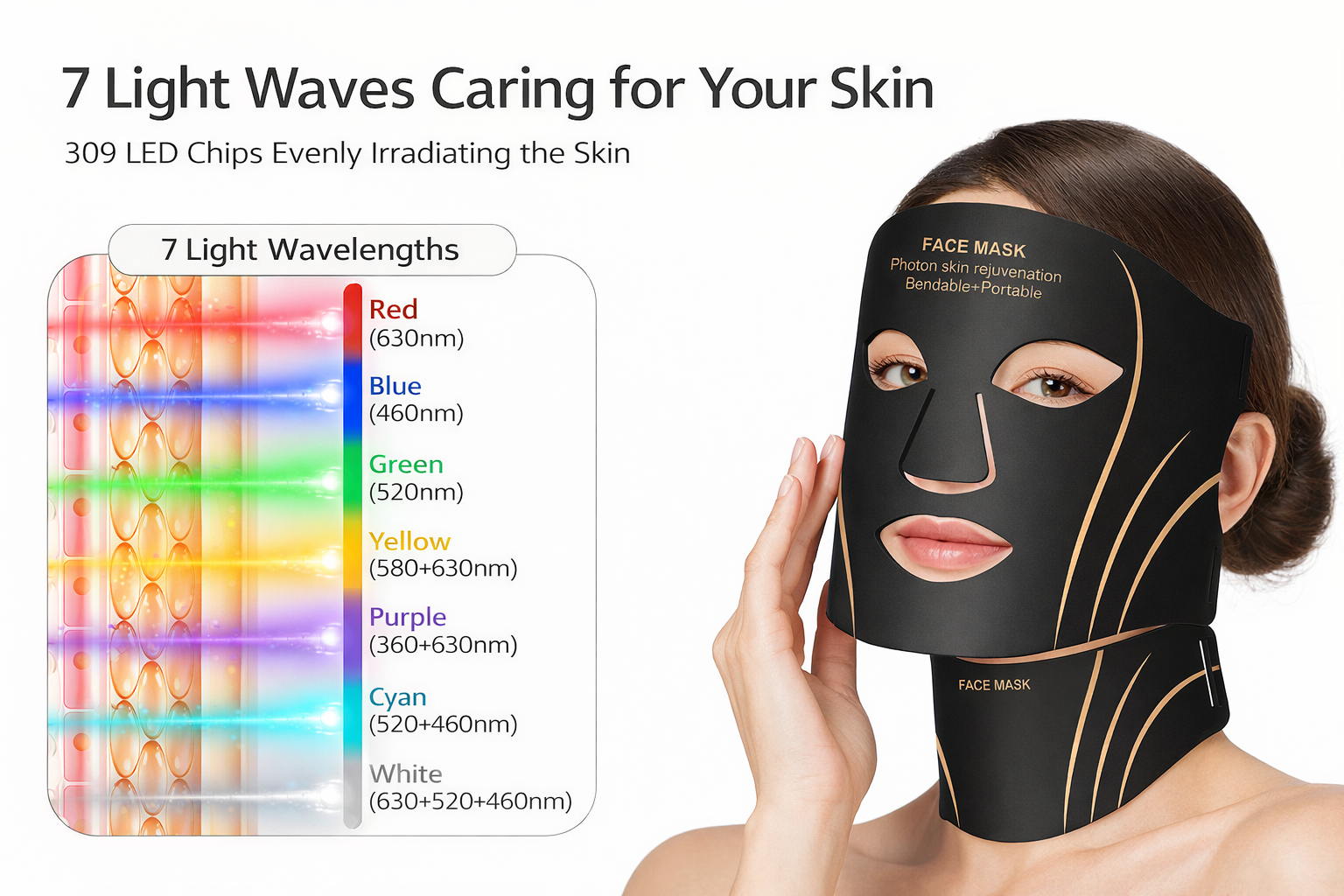 red light mask for face